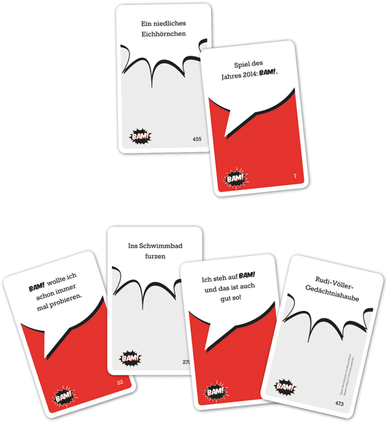 Spielsituation des Kartenspiels Bam
